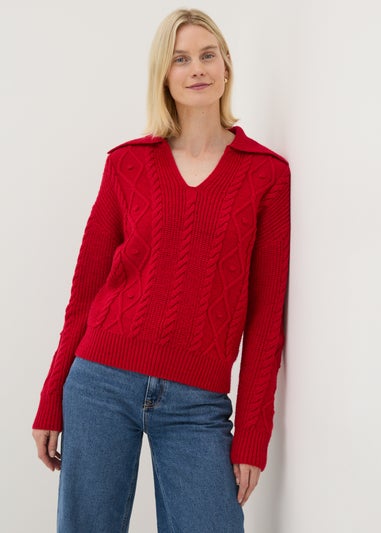 Red Open Collar Cable Jumper