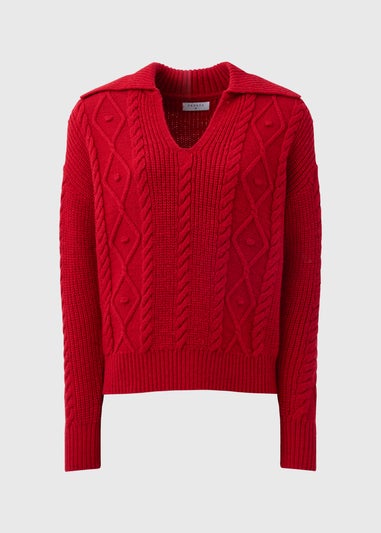 Red Open Collar Cable Jumper