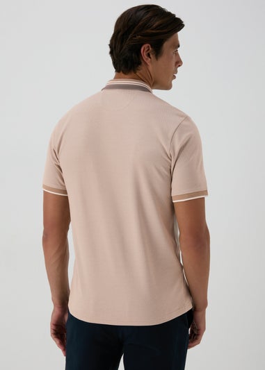 Stone Modal Zip Polo Shirt