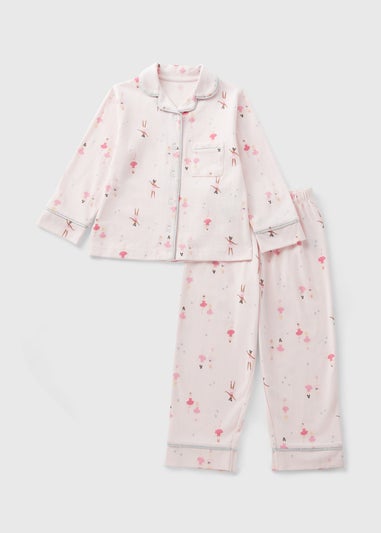 Girls Pink Ballerina Pyjama Set (1-7yrs)