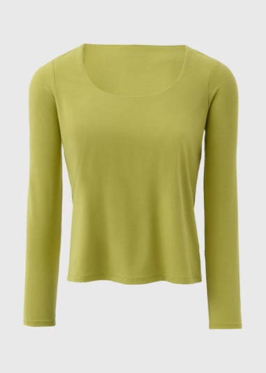 Et Vous Lime Square Neck Top