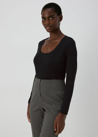 Et Vous Black Square Neck Top