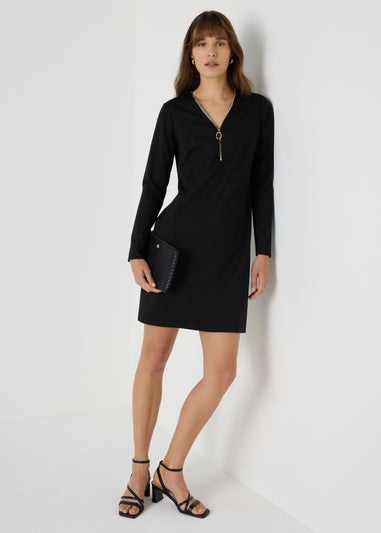 Et Vous Black Midi Jersey Dress