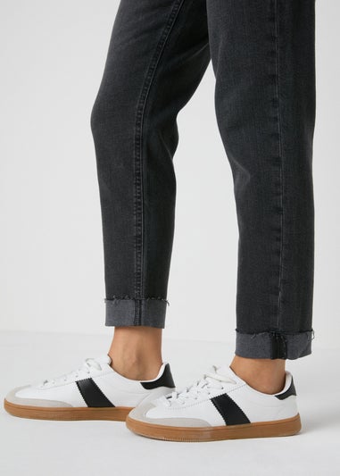 Black Longer Length Mom Jeans