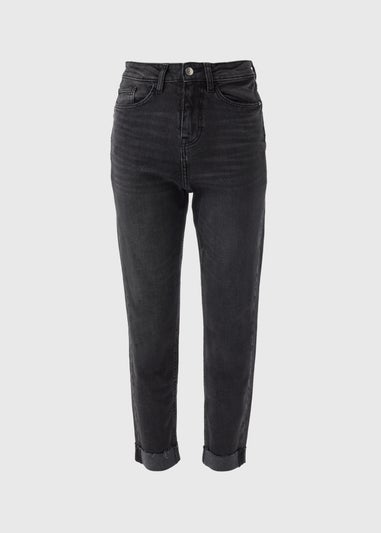 Black Longer Length Mom Jeans