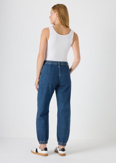 Mid Wash Parachute Jeans