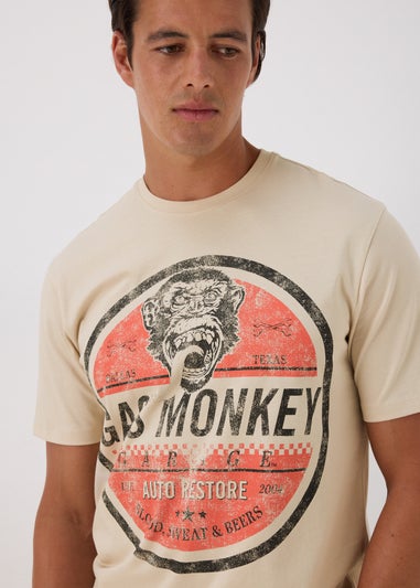 Stone Gas Monkey Print T-Shirt