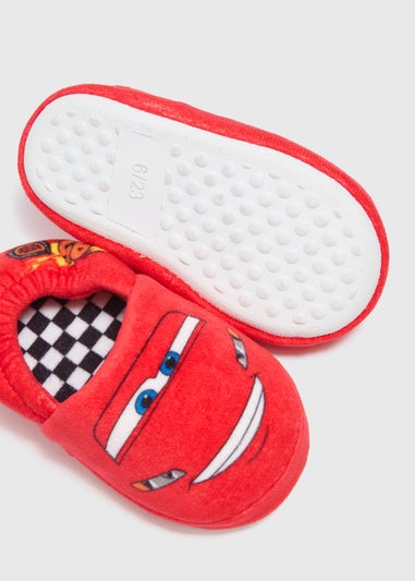 Disney Cars Kids Red Slippers (Younger 4-12)