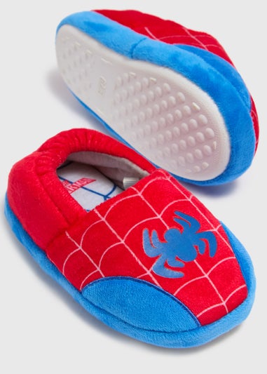 Spiderman Boys Red Slippers (Younger 4-12)