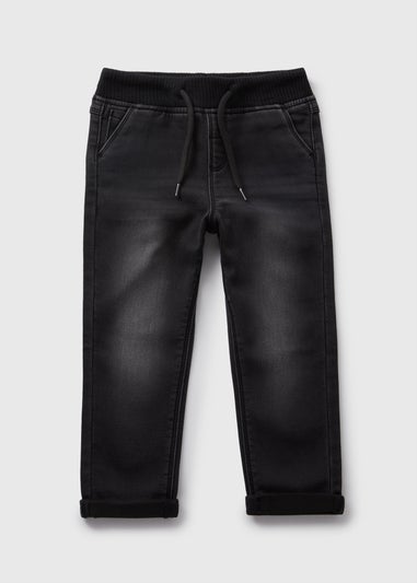 Black Ribbed Waist Jeans (1-7yrs)