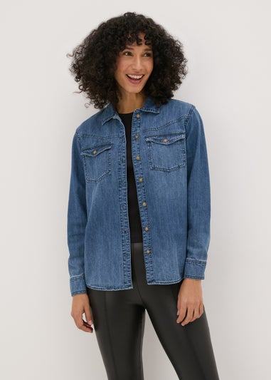 Blue Wash Denim Shirt