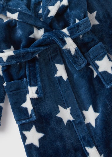 Kids Navy Star Dressing Gown (1-7yrs)