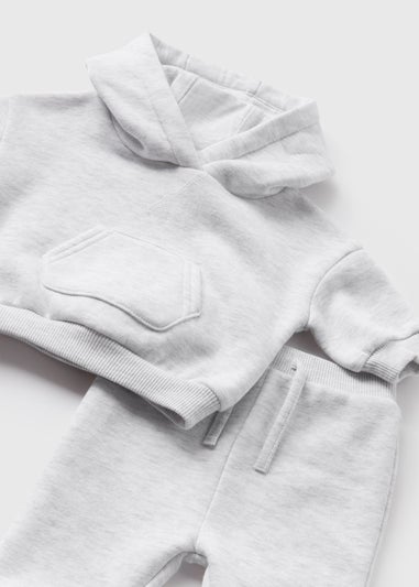 Baby Grey Sweatshirt & Jogging Bottoms Set (Newborn-23mths)