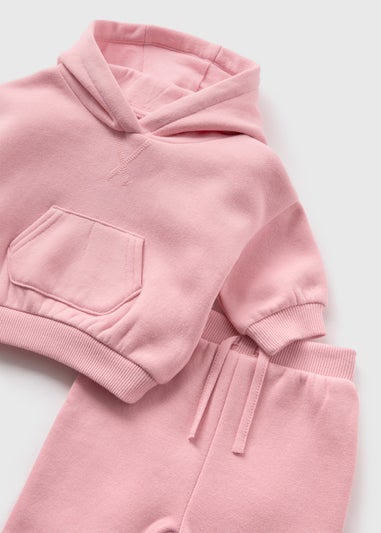 Baby Pink Sweatshirt & Jogging Bottoms Set (Newborn-23mths)