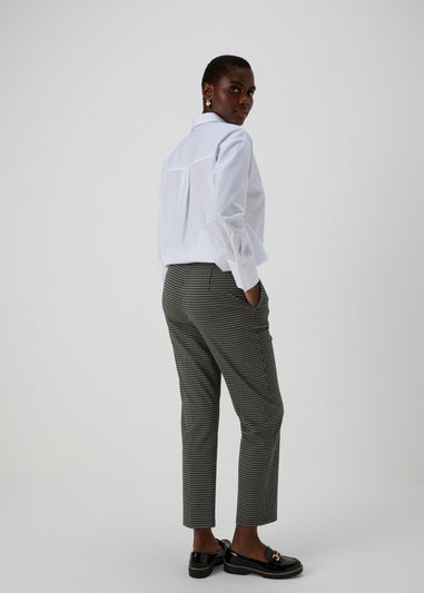 Et Vous Brown Dogtooth Ponte Trousers