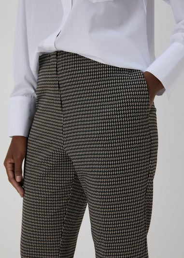 Et Vous Brown Dogtooth Ponte Trousers