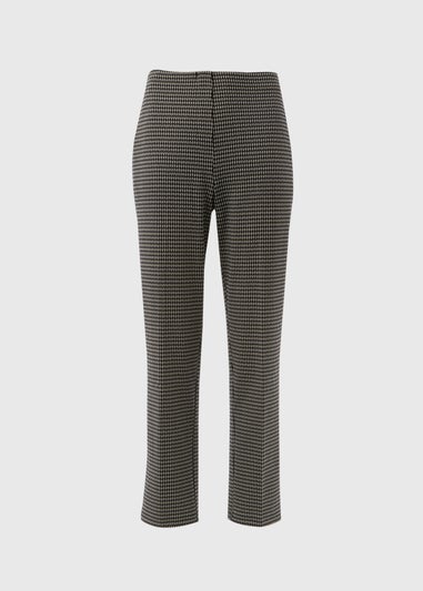 Et Vous Brown Dogtooth Ponte Trousers