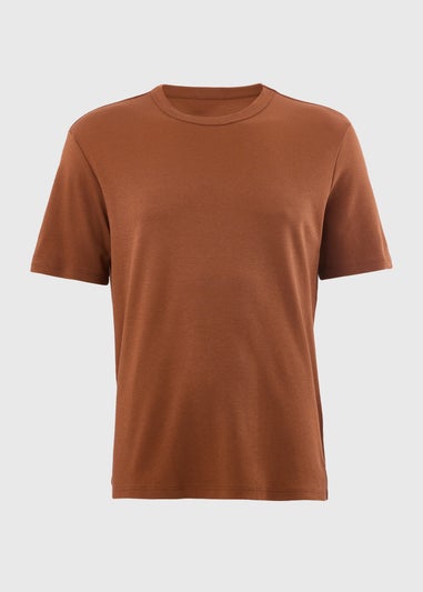 Brown Textured T-Shirt