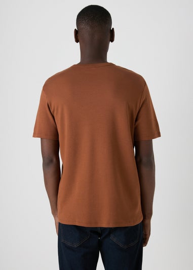 Brown Textured T-Shirt