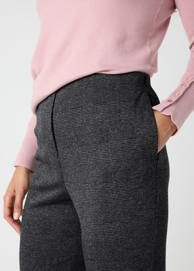 Et Vous Grey Check Ponte Trousers