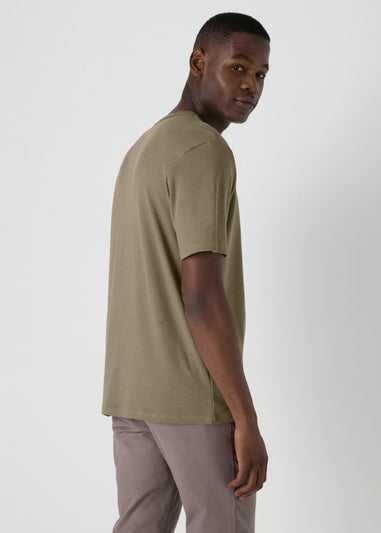 Khaki Textured T-Shirt