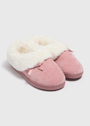 Pink Faux Fur Slippers