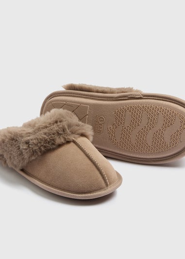 Mink Suede Mule Slippers