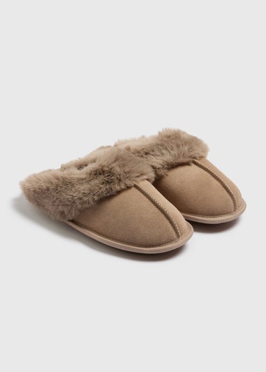 Mink Suede Mule Slippers