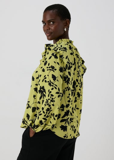 Et Vous Lime Floral Blouse