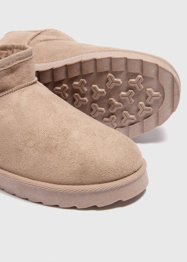 Beige Mini Snug Boots