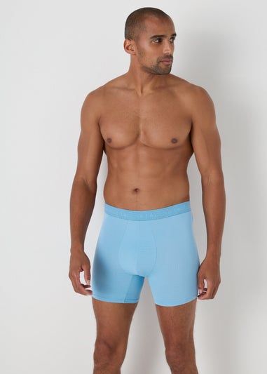 3 Pack Blue Marl Sports Boxers