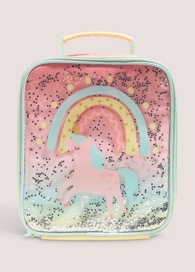 Pink Sparkly Unicorn Lunch Bag (21x24x8cm)