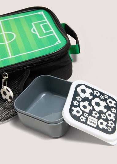 Black Football Field Lunch Bag & Snack Box