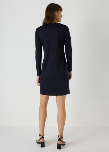 Et Vous Navy Midi Jersey Dress