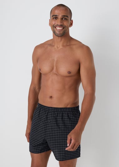 5 Pack Black Patterned Boxers