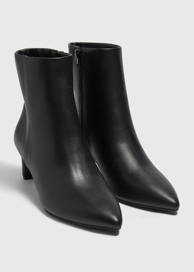 Plain black ankle boots online