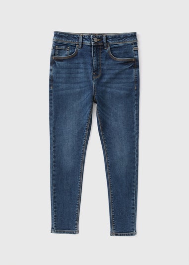 Boys Mid Wash Denim Skinny Jeans (7-16yrs)