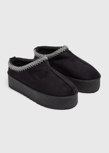 Black Snug Slippers