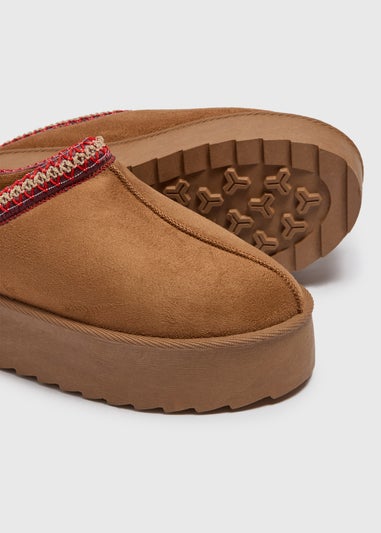 Tan Snug Trim Mule