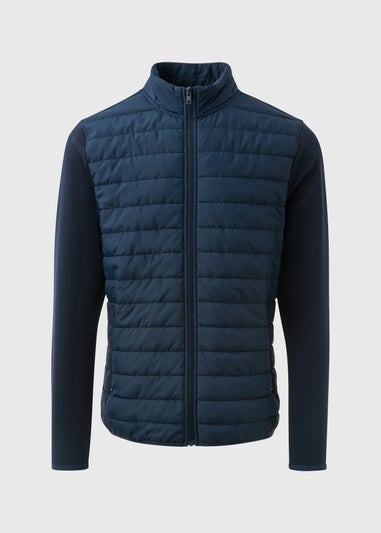 Navy Zip Up Padded Jacket