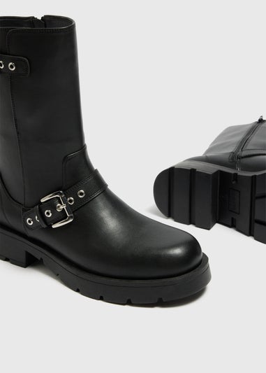 Black Biker Boots