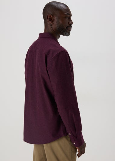 Lincoln Burgundy Brushed Shirt