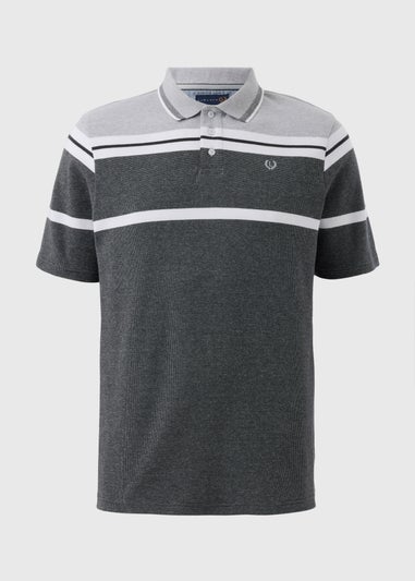 Lincoln Grey Stripe Polo Shirt