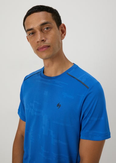 Blue Souluxe Jacquard T-Shirt