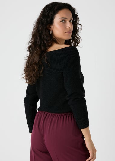 Et Vous Black Bardot Jumper