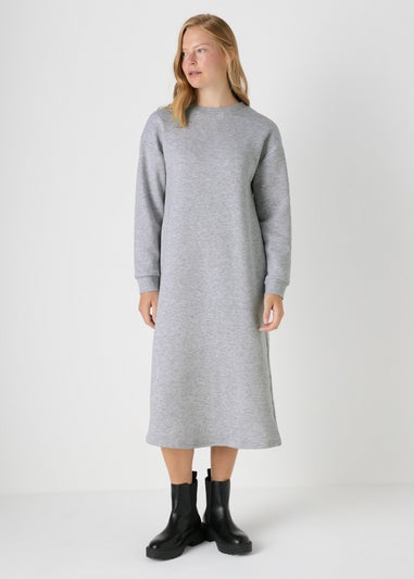 Papaya Petite Grey Midi Sweater Dress