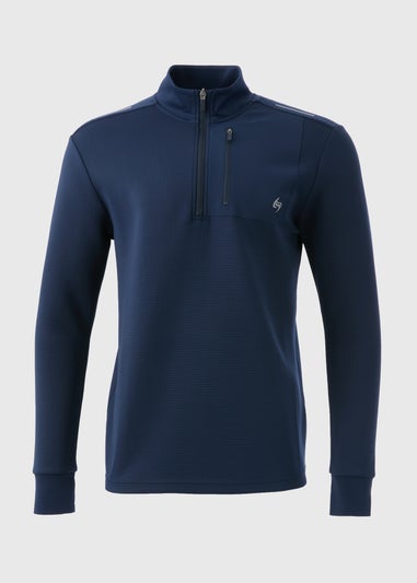 Souluxe Navy Quarter Zip Sweatshirt