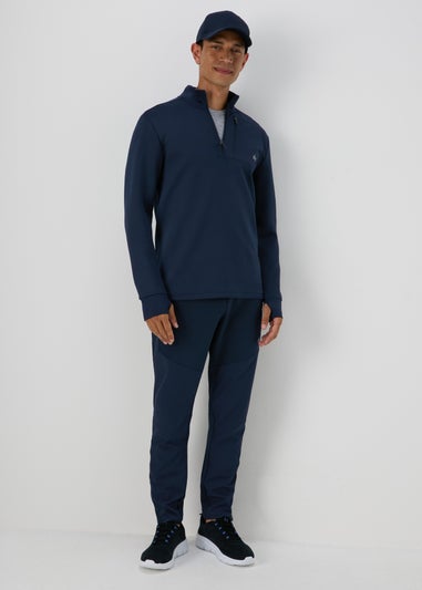 Souluxe Navy Quarter Zip Sweatshirt