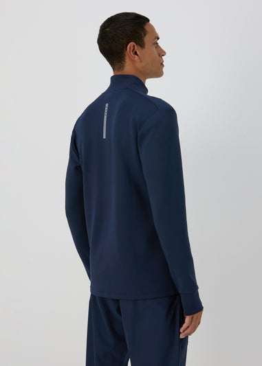 Souluxe Navy Quarter Zip Sweatshirt