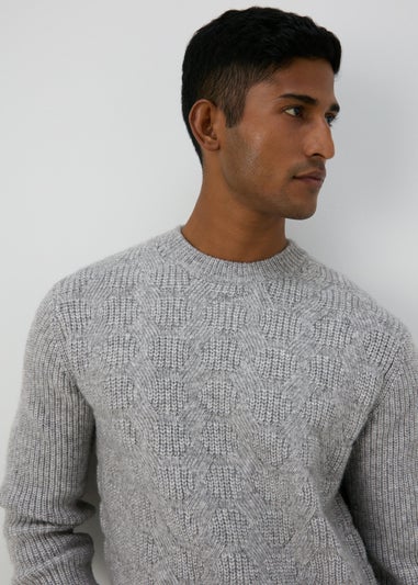 Grey Soft Cable Jumper